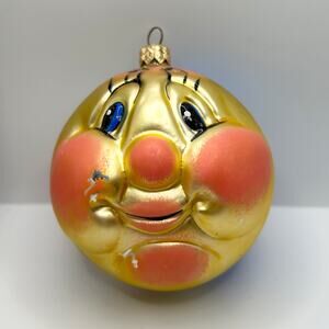 Kurt Adler Polonaise Goodnight Moon Day Night Sun Glass Christmas Ornament